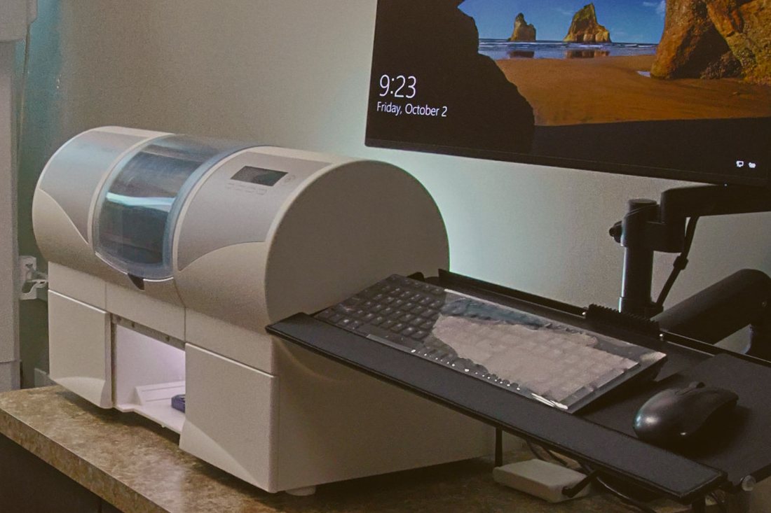 The CEREC milling unit in the technology room at Arbor Dental Associates